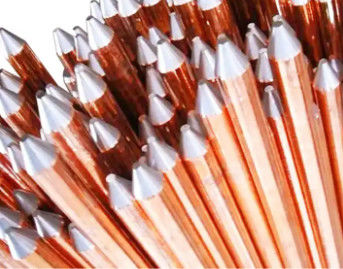 Al dettaglio Prezzo Basso 10 mm 20 mm DIA Elettrico Elettrodo a terra legato al rame